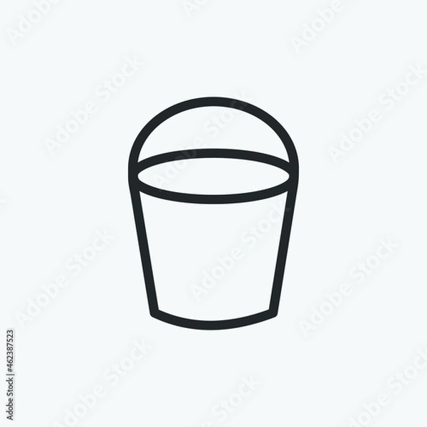 Fototapeta Bucket icon. Vector illustration style is flat iconic symbol. Designed for web and app design interfaces.
