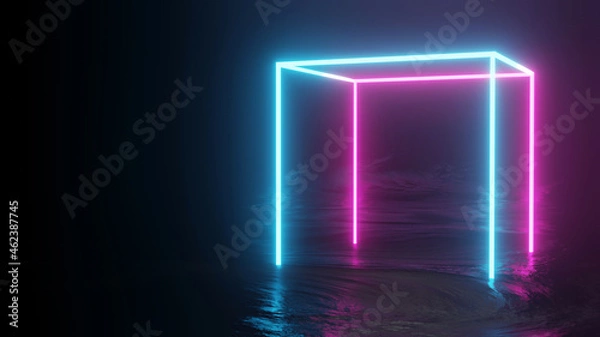 Obraz neon background concept neon light grunge