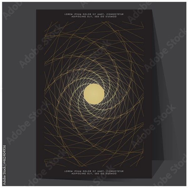 Fototapeta geometric silver and gold background pattern