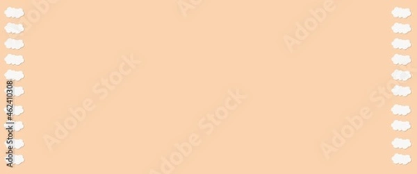 Fototapeta Valentines heart balloon with people flying and floating on blue sky background. Paper Cut Design Illustration of love for Happy Mother's or Valentine's Day greeting card design.