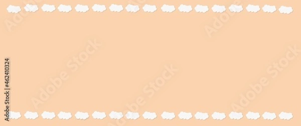 Fototapeta Valentines heart balloon with people flying and floating on blue sky background. Paper Cut Design Illustration of love for Happy Mother's or Valentine's Day greeting card design.