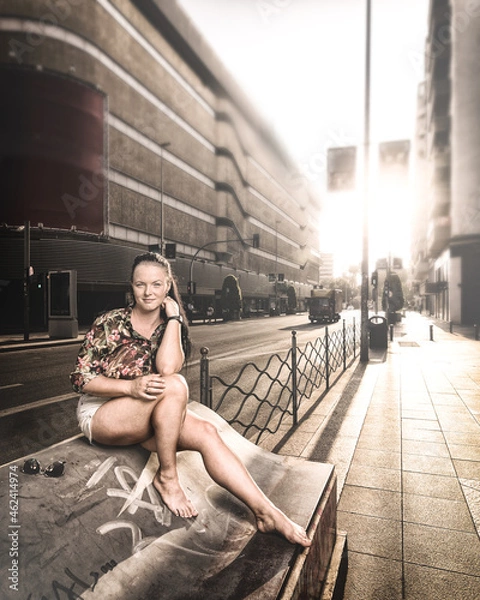 Fototapeta Modnisia Dziewczyna Kobieta Miasto Moda