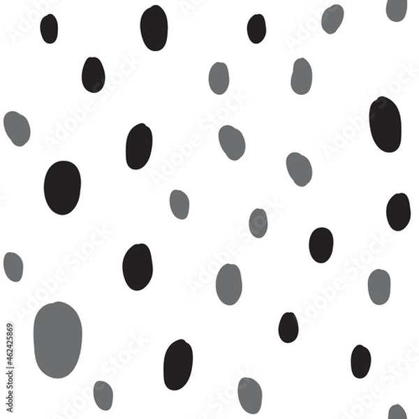 Fototapeta Hand drawn circles. Abstract geometric seamless pattern. Trendy texture. Background texture.
