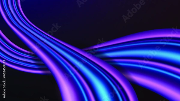 Obraz Abstract fluid colorful wave dark background