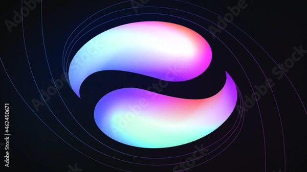 Obraz Сolorful fluid gradient shapes background