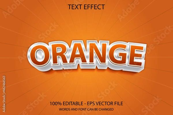 Obraz Creative orange vector text effect