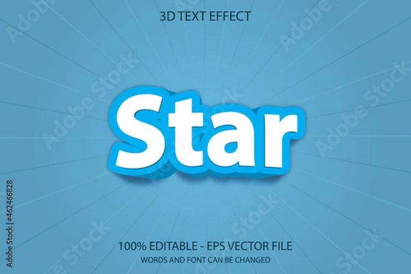 Obraz Star vector text effect