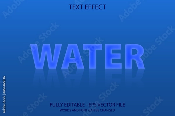 Obraz Water text effect with reflection
