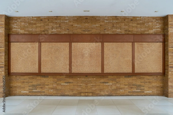 Obraz bulletin board with brick background