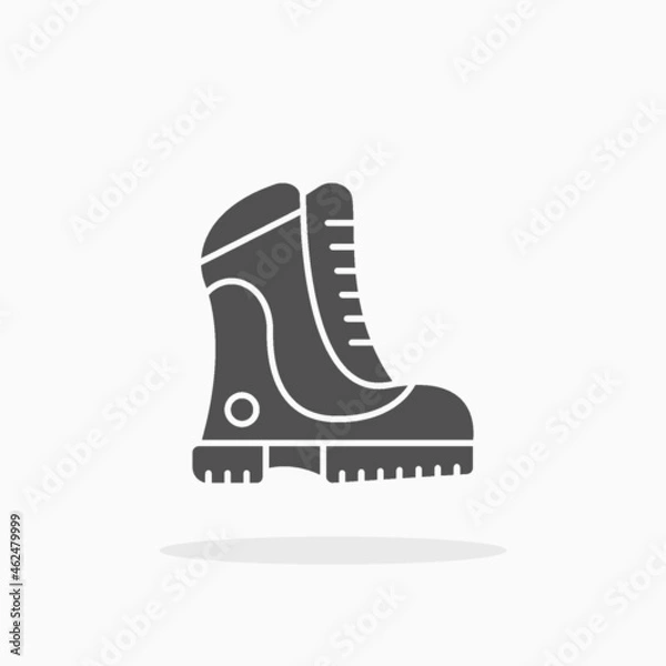 Fototapeta Hiking Boot icon. Glyph or Solid style. Vector illustration. Enjoy this icon for your project.