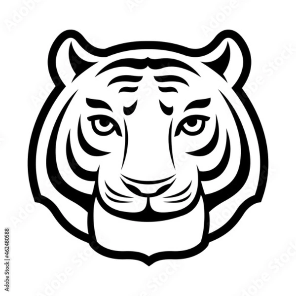 Obraz Tiger head, face symbol icon. Isolated.