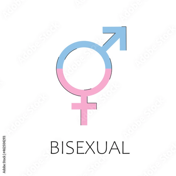 Fototapeta Bisexual vector sign. Icon of sexual orientation.