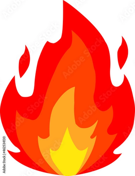 Fototapeta fire emoji vector isolated. natural elements