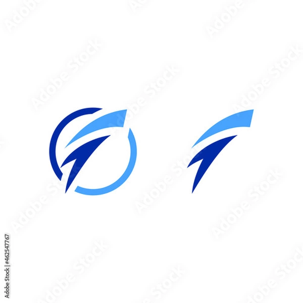 Obraz letter F fast logo vector