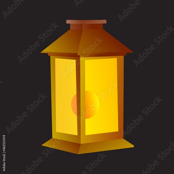 Obraz lentera logo mascot template