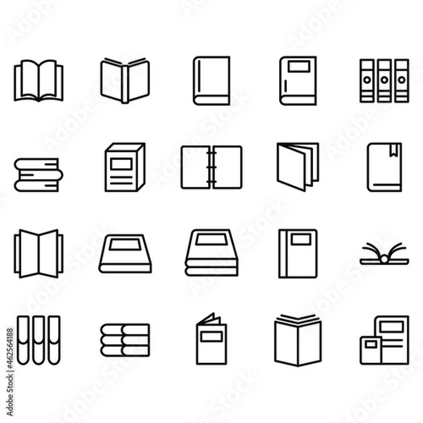 Fototapeta Book vector on white background.