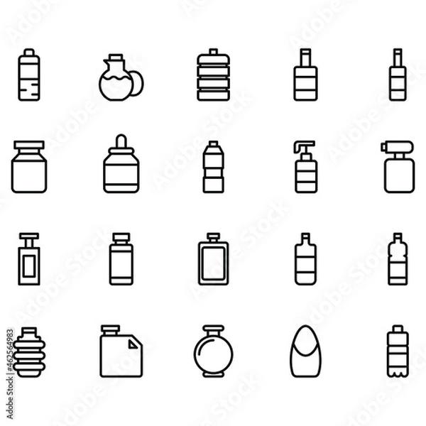 Fototapeta Bottle vector on white background.
