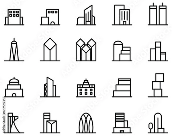 Fototapeta City vector on white background.
