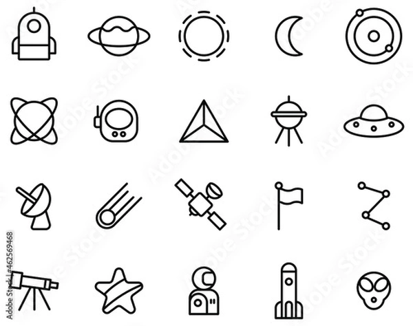 Fototapeta Galaxy minimal vector on white background.