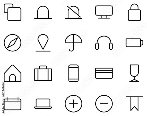 Fototapeta Minimal vector on white background.