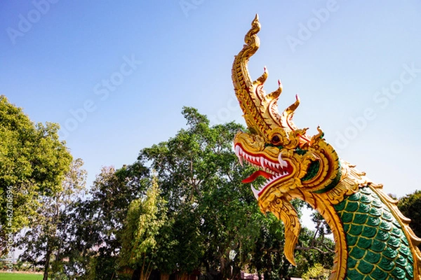 Obraz Naga Head the King of sneak serpent statue