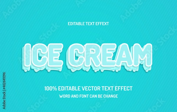 Obraz ice cream editable text effect