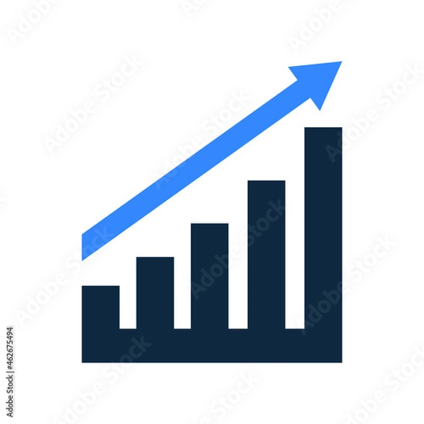 Obraz Bar, chart, graph icon. Simple vector design.