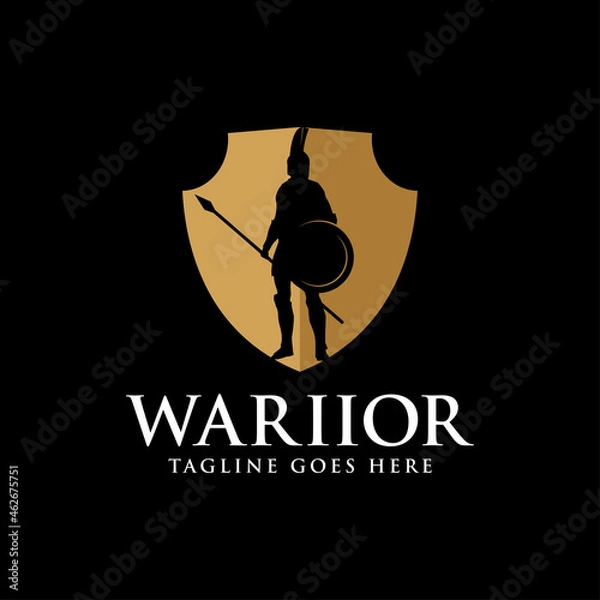 Fototapeta warrior logo name,fighter vector illustration,warrior icon element