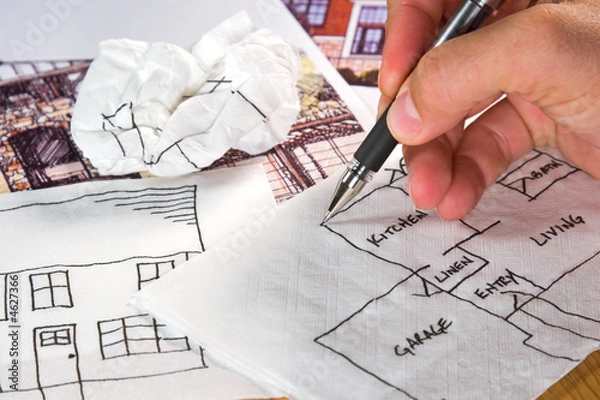 Obraz Sketch on a Napkin