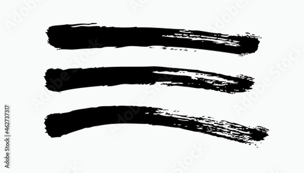 Obraz Brush lines set. Vector illustration