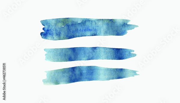 Obraz Watercolor lines set. Vector illustration