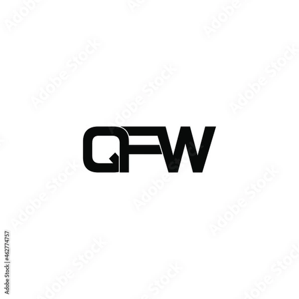 Obraz qfw initial letter monogram logo design