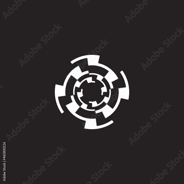 Fototapeta circle zigzag movement decoration geometric symbol vector