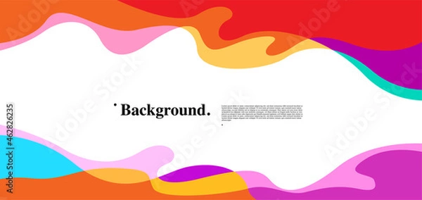 Fototapeta Vector Abstract Colorful Liquid and Curve Background 