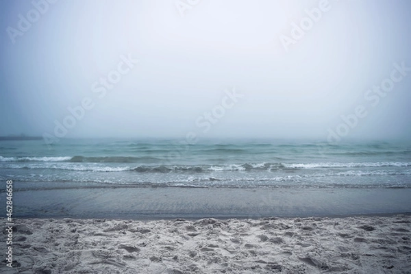 Fototapeta fog on the beach