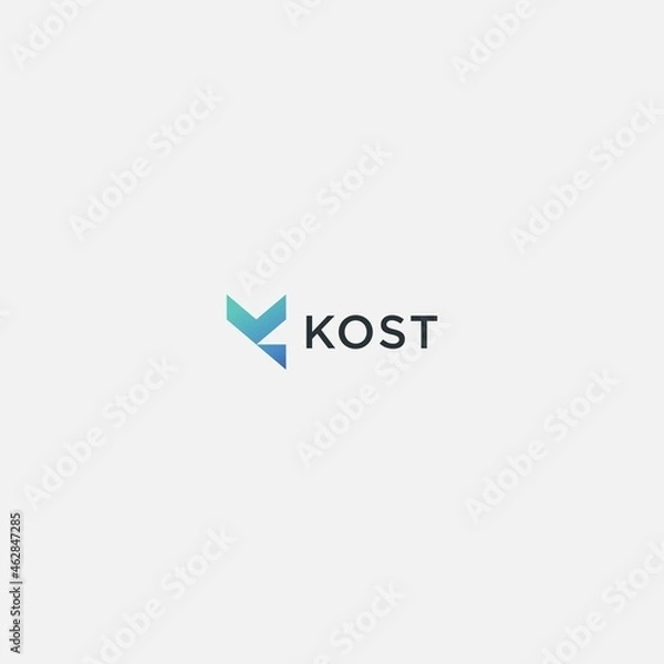 Obraz simple abstract logo K monogram letter