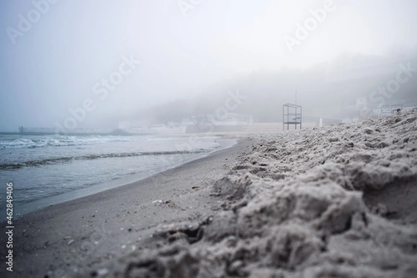 Obraz fog on the beach
