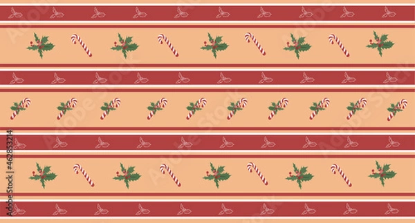 Fototapeta Design Christmas pattern with candy cane