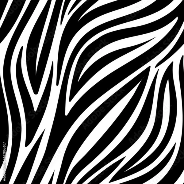 Fototapeta Zebra trendy seamless pattern . Vector illustration