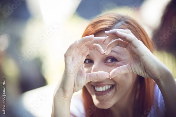 Obraz Liebesherz im Herbst