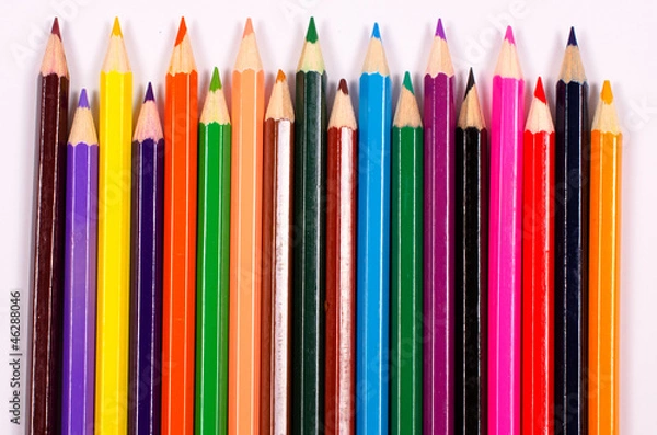 Obraz Pencils isolated on white background