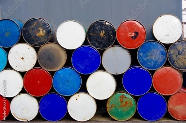 Obraz カラフルなドラム缶
