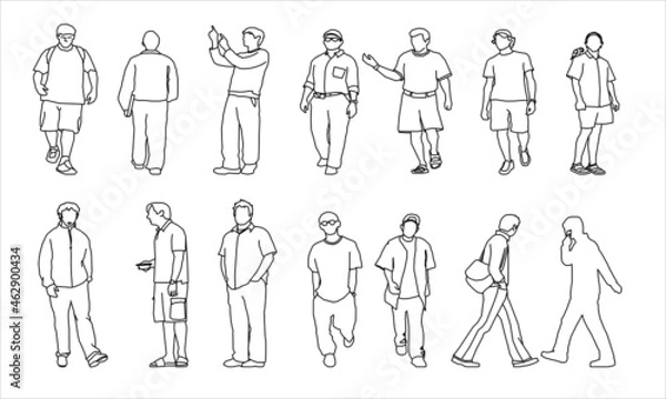 Obraz Man Sketch Vector Design