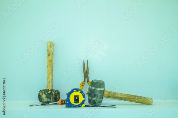 Obraz tools on a wooden table