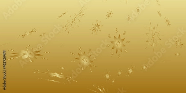 Fototapeta Abstract gold background with snowflake