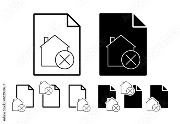 Obraz House percent vector icon in file set illustration for ui and ux, website or mobile application