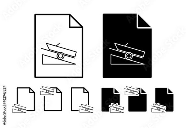 Fototapeta Boat ramp sign vector icon in file set illustration for ui and ux, website or mobile application