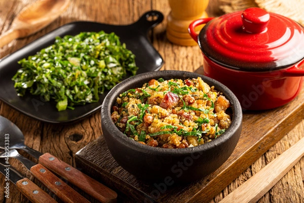 Obraz Feijão tropeiro, comida típica brazileira.