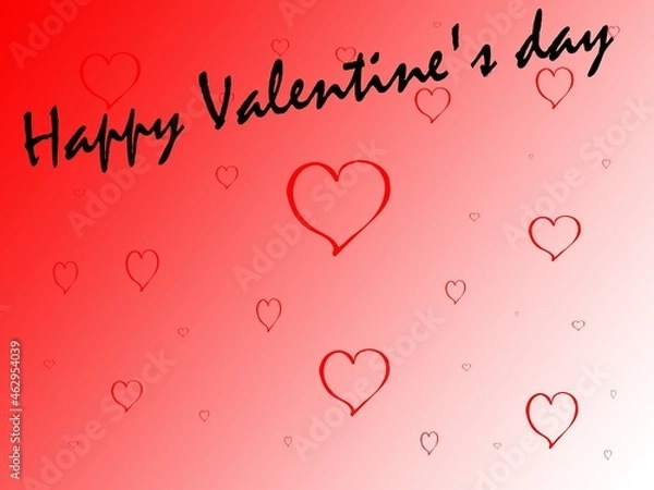 Obraz Red Valentine's Day greeting card