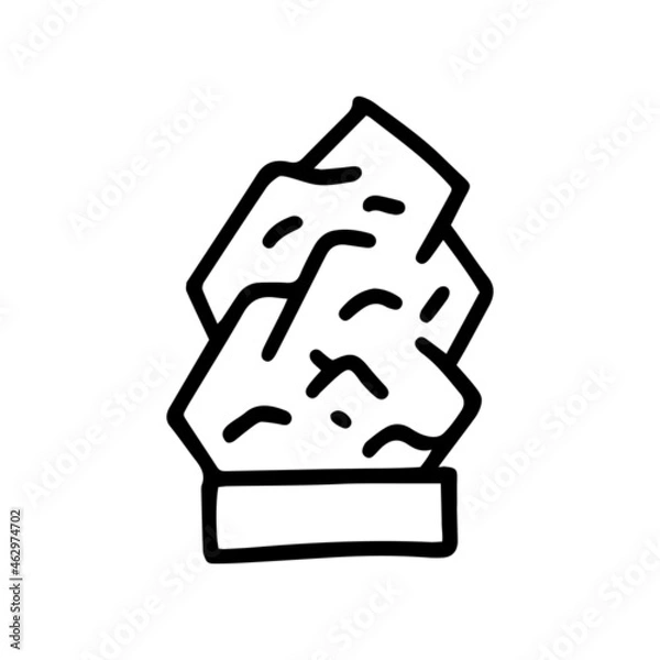 Fototapeta salt lamp line vector doodle simple icon